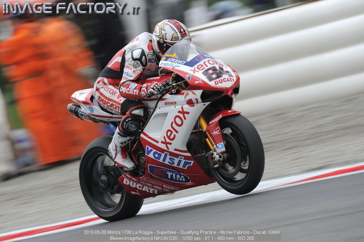 2010-05-08 Monza 1706 La Roggia - Superbike - Qualifyng Practice - Michel Fabrizio - Ducati 1098R